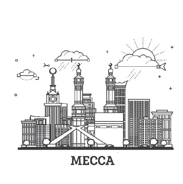 outline-mecca-saudi-arabia-city-skyline-with-modern-historic-buildings-isolated-white-mecca-cityscape-with-landmarks_119523-13101